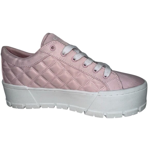 Guess GW Tesie Size 10 Sneaker Pink Casual Fashion Chunky Lug Platform New - Picture 2 of 8